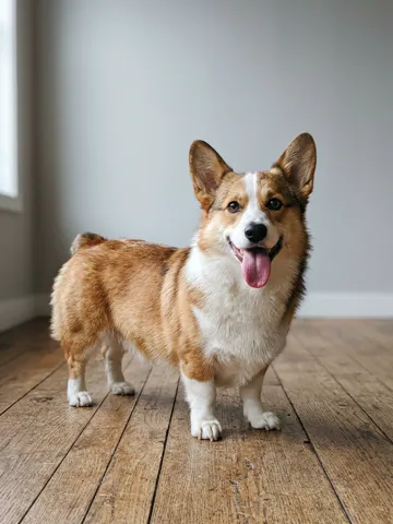 Photo of a corgi cast on the club balcony